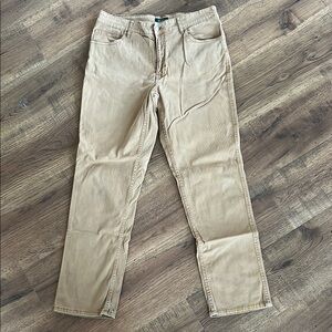 Woolrich Tan Straight Jeans with Subtle Texture